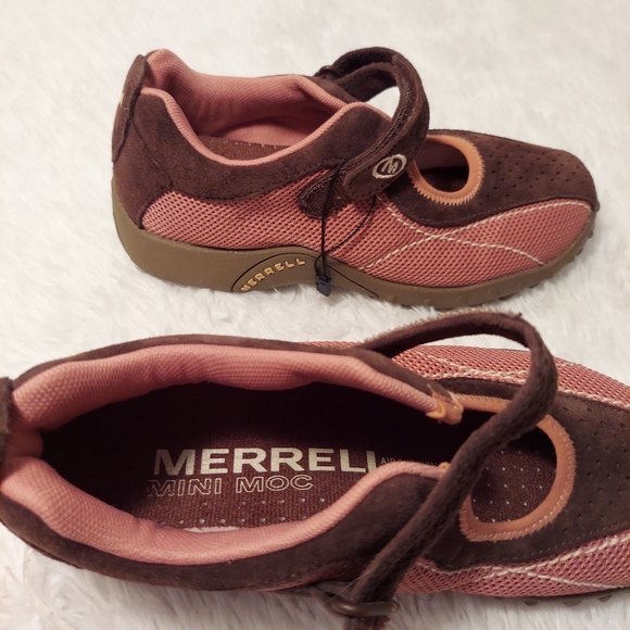 MERRELL Mini Moc Kids Sz 4, Sprint Jump Kids,  Rose Brown, Performance Shoe, New - Picture 3 of 16